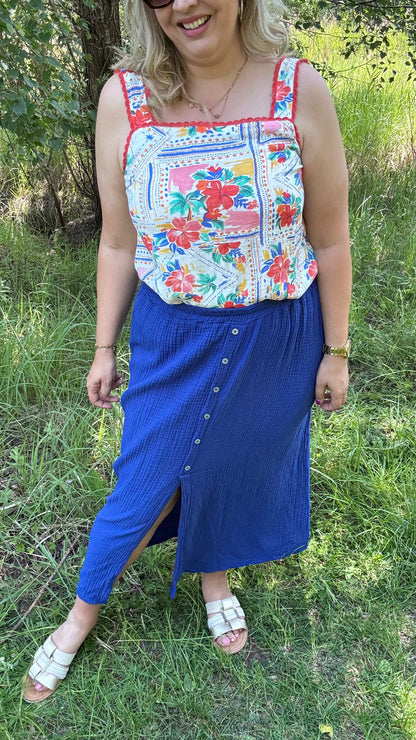 Ruth tetra rok - Blauw