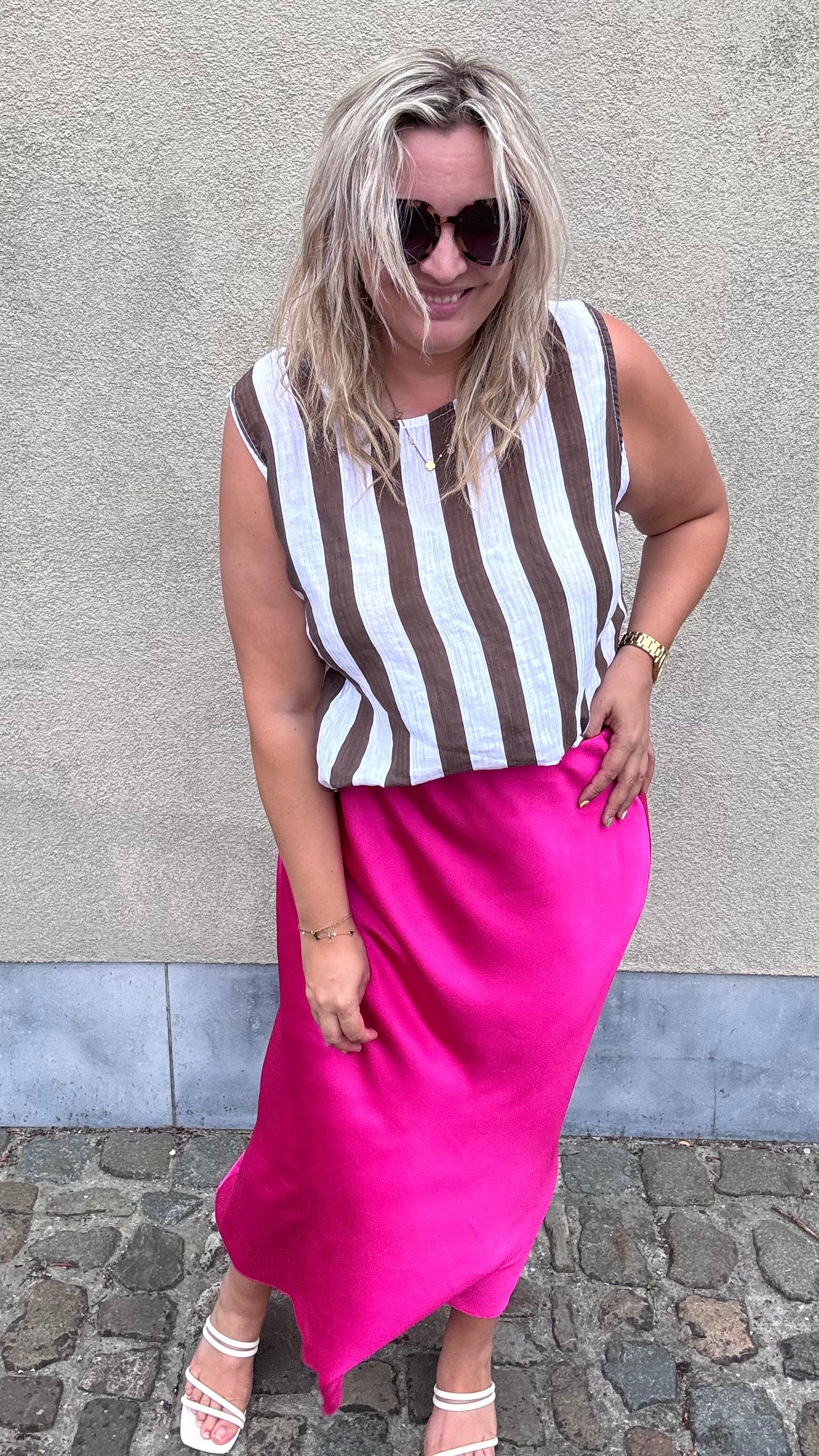 Silky muse rok - Fuchsia