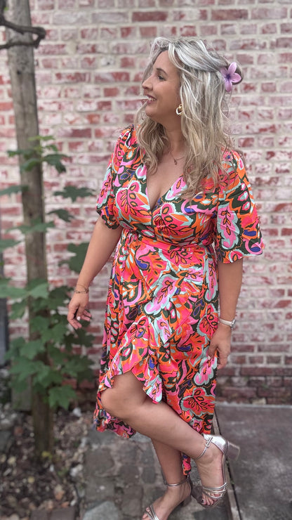 Rose tropical dress