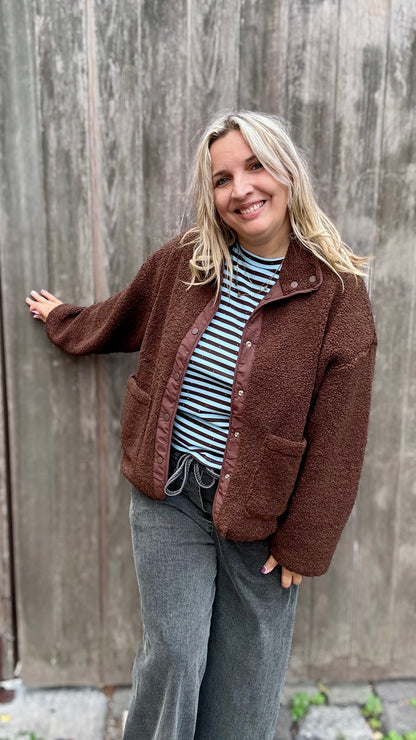 Reversible Teddy Jacket - Choco