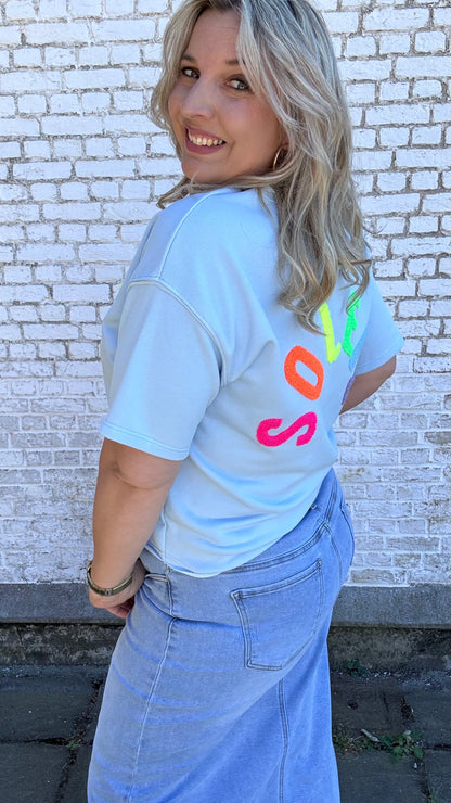 Soleil shirt multicolor - Blauw