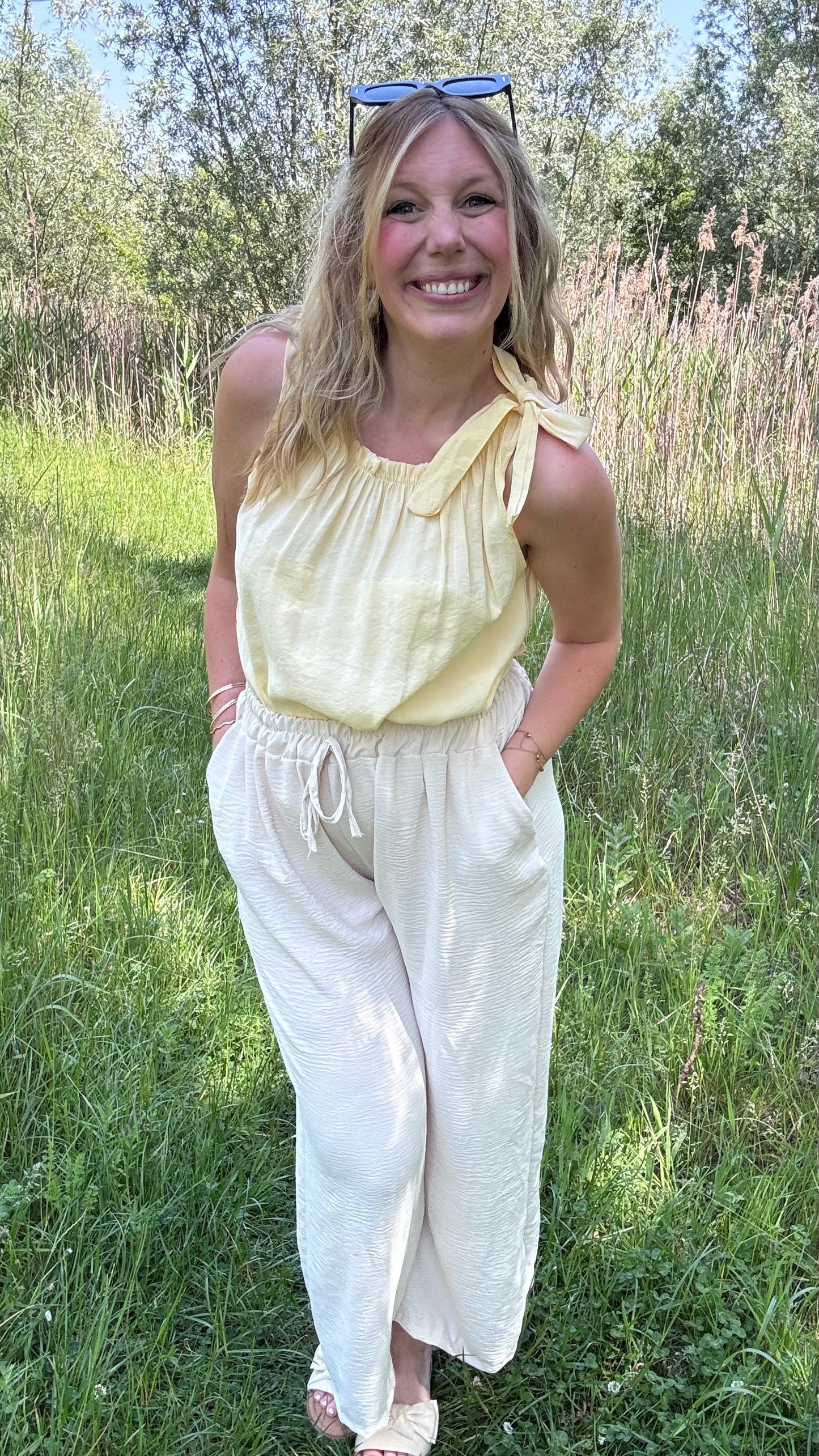 Shoulder bow top - Butteryellow