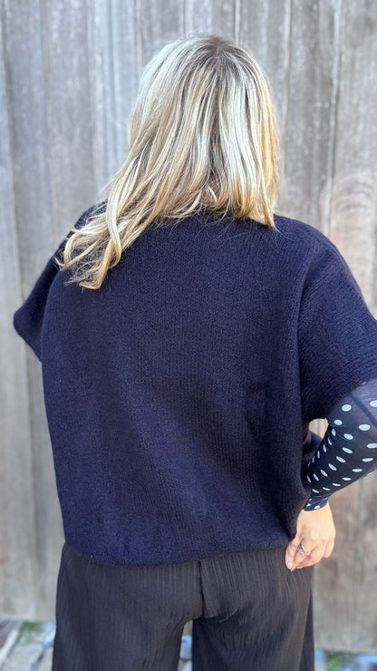 Elora cardigan - Donkerblauw
