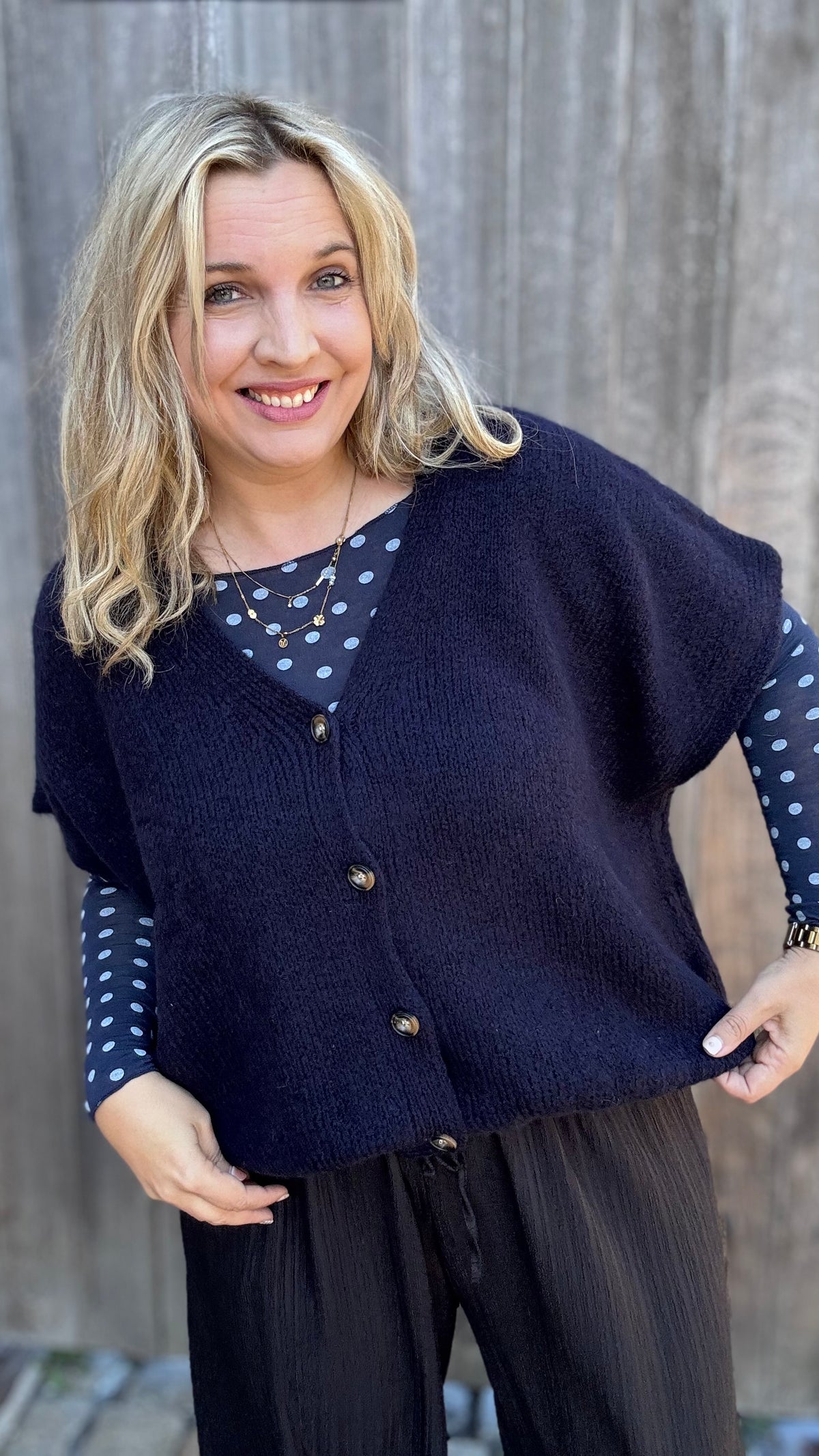 Elora cardigan - Donkerblauw