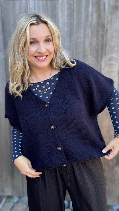 Elora cardigan - Donkerblauw