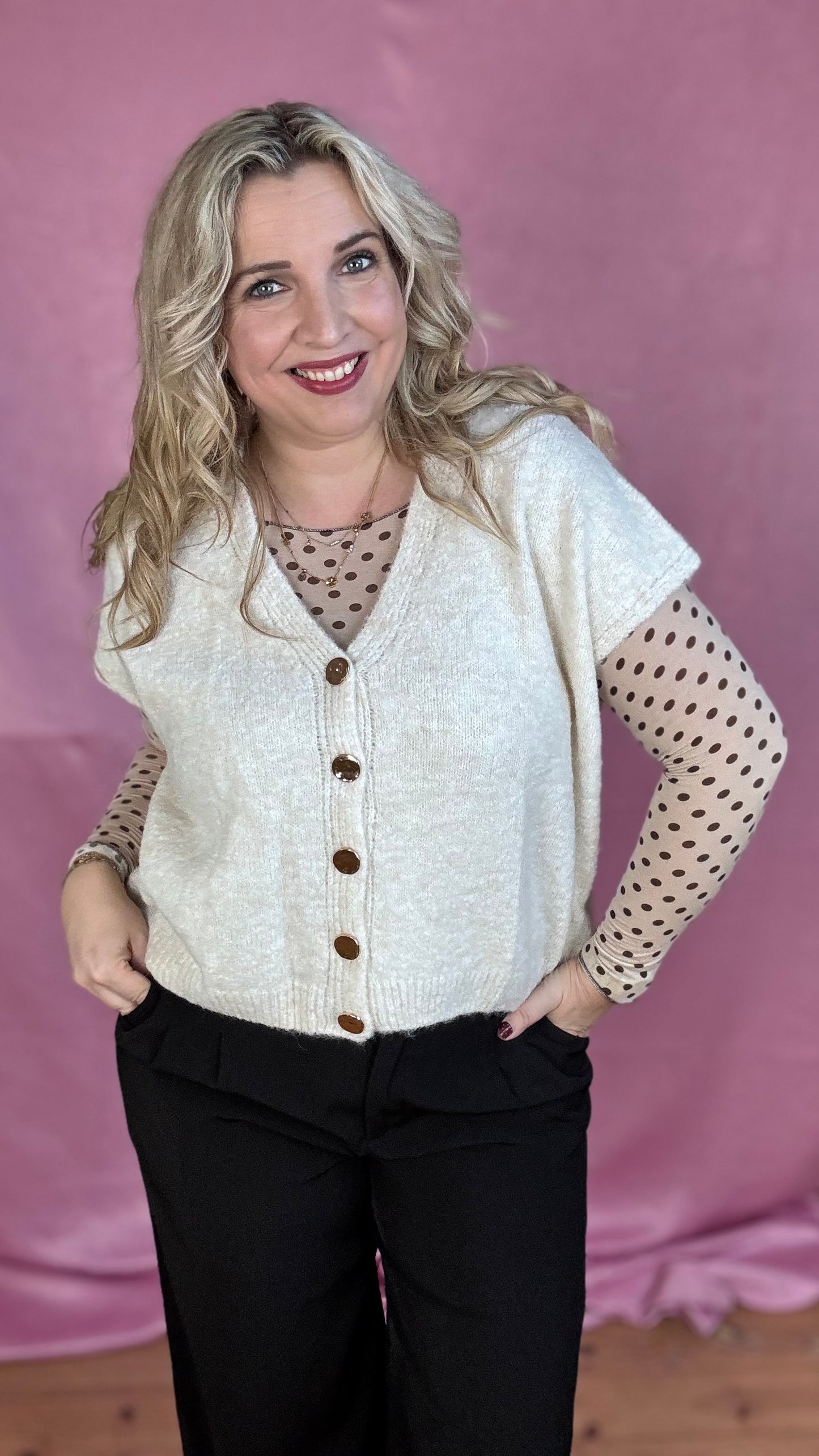 Polkadot cashmere top
