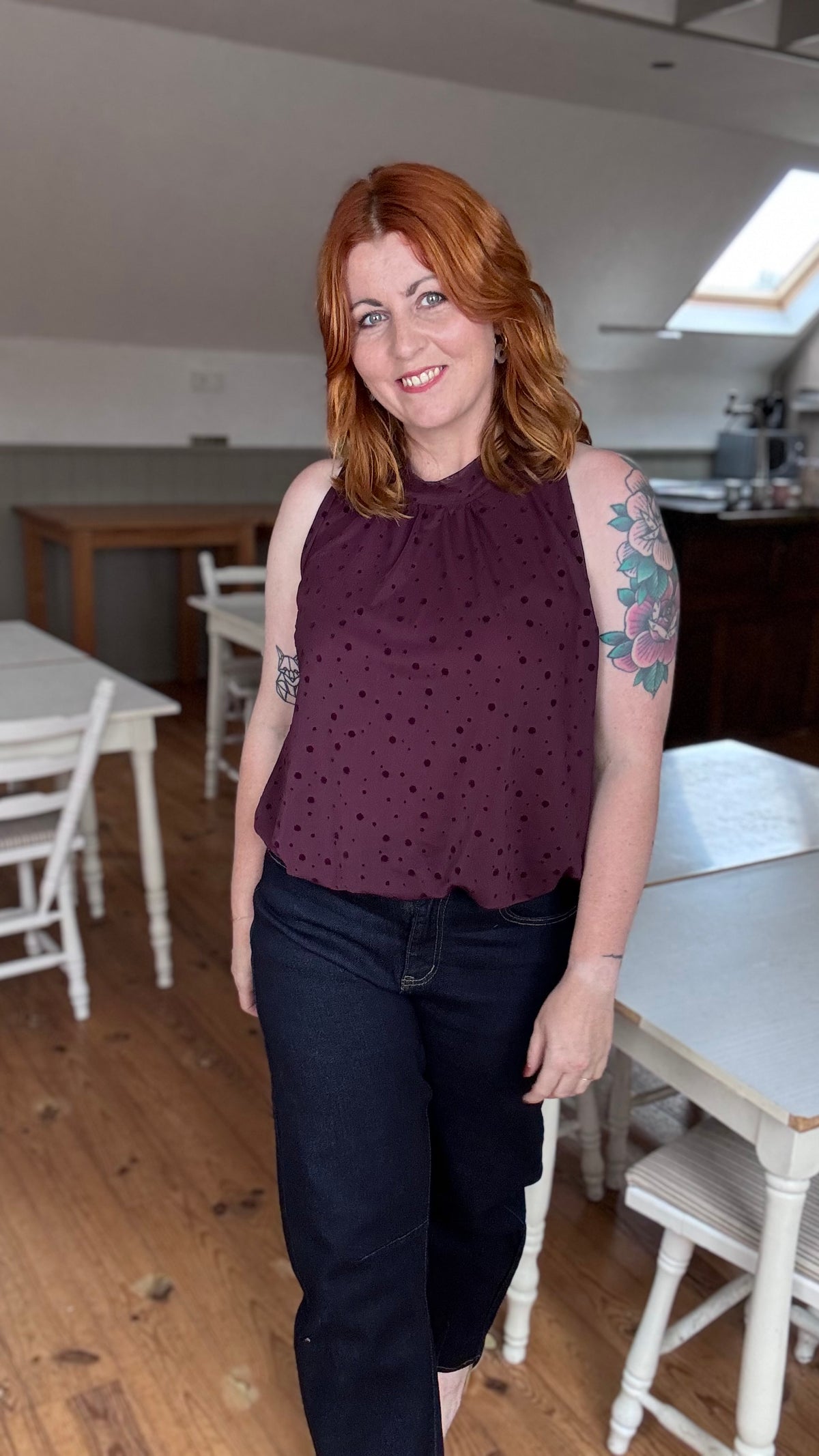 Clarisse top - Burgundy