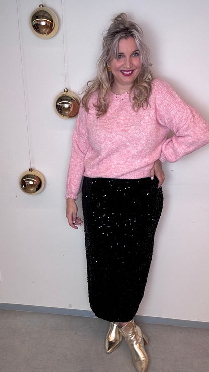 Winterglam trui - Roze