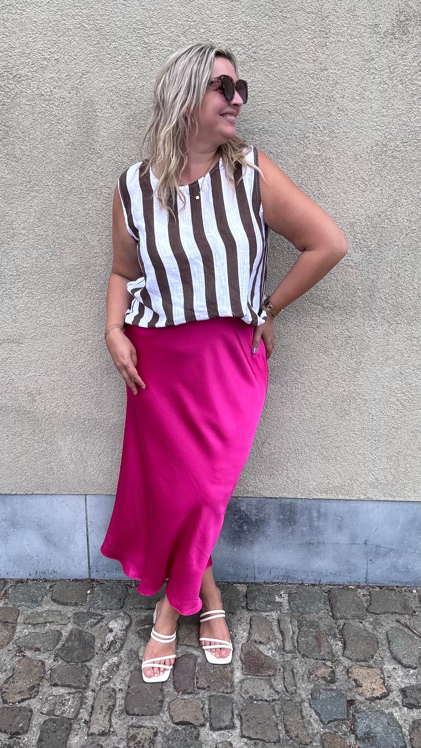 Silky muse rok - Fuchsia