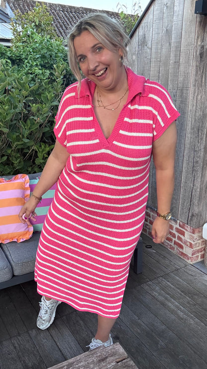 Crochet dress - Roze