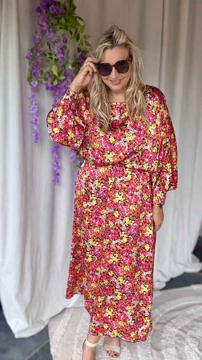Bellini dress orange flowers