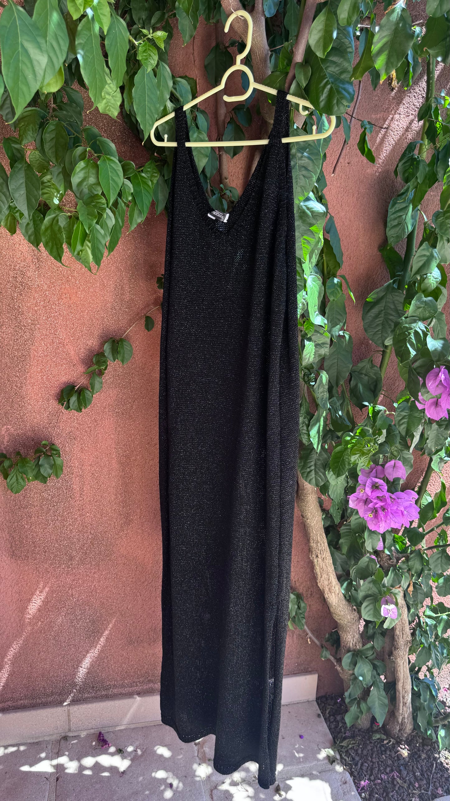 Beach cover-up dress (zwart)