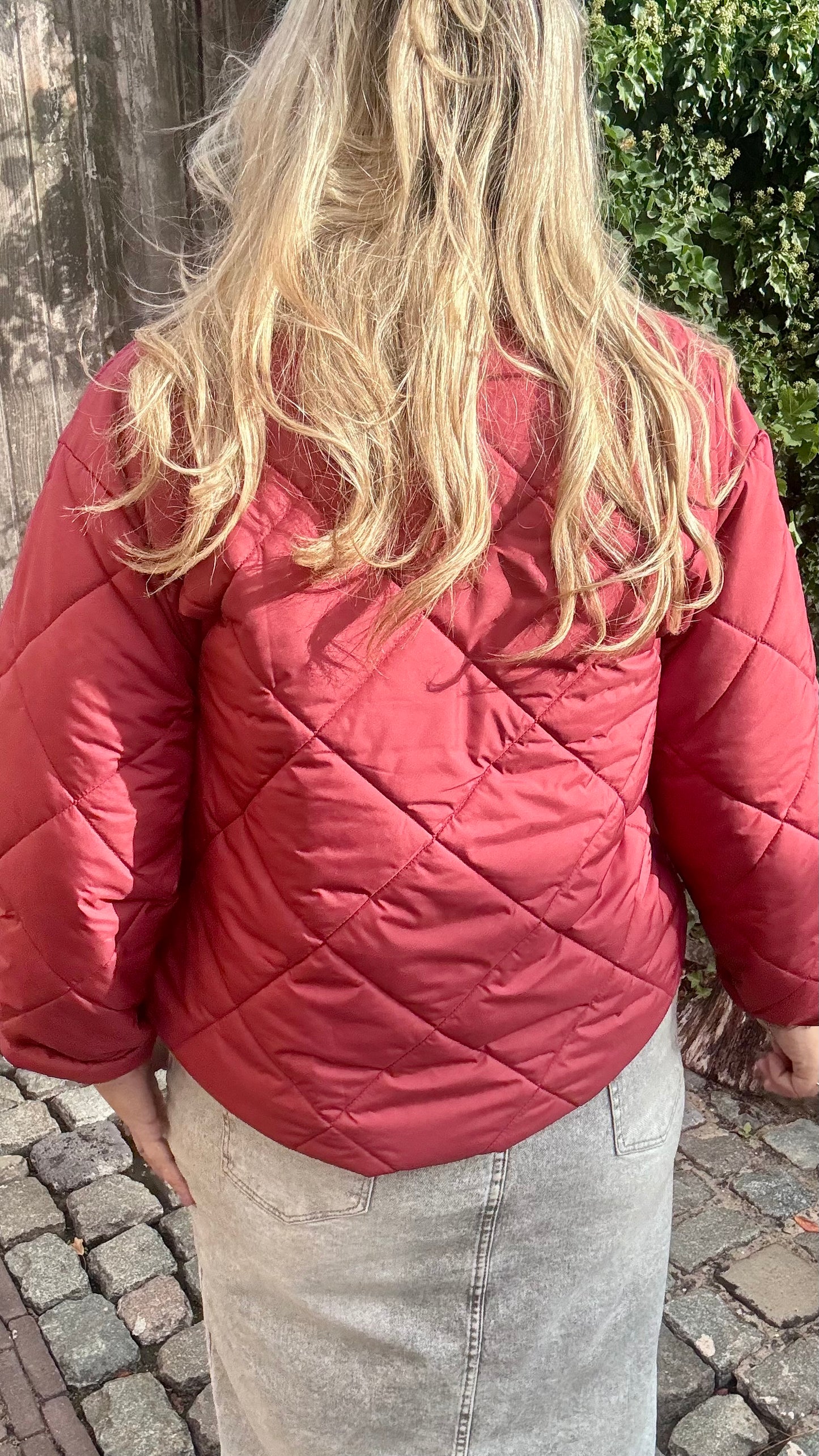 Urban Leopard Puffer - Burgundy