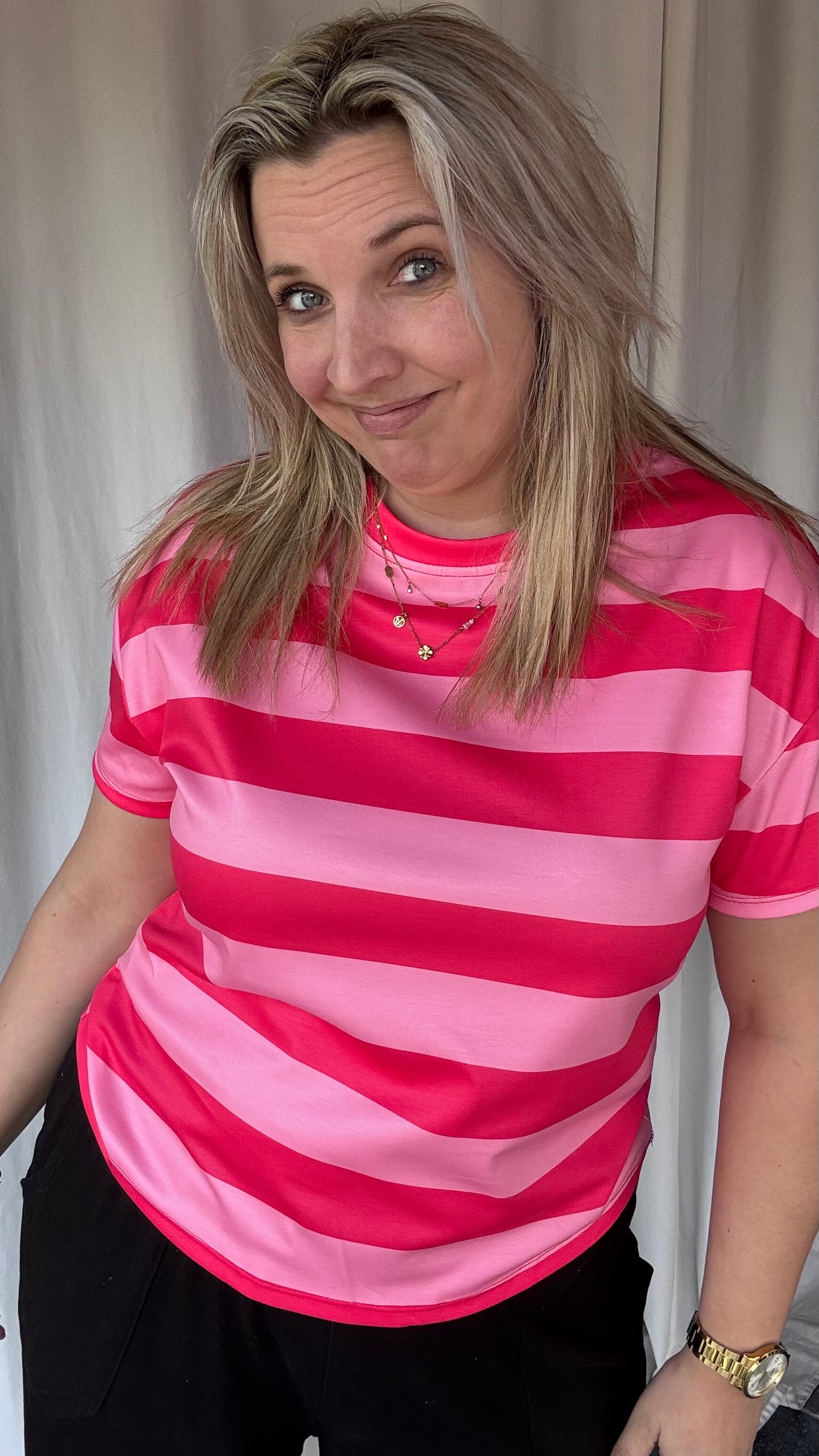 Cassie shirt - roze/fuchsia