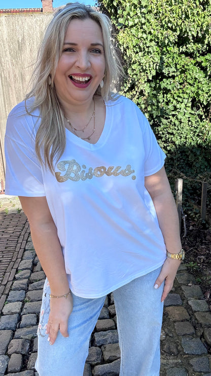 Bisous shirt - Wit