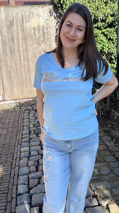 Bisous shirt - Blauw