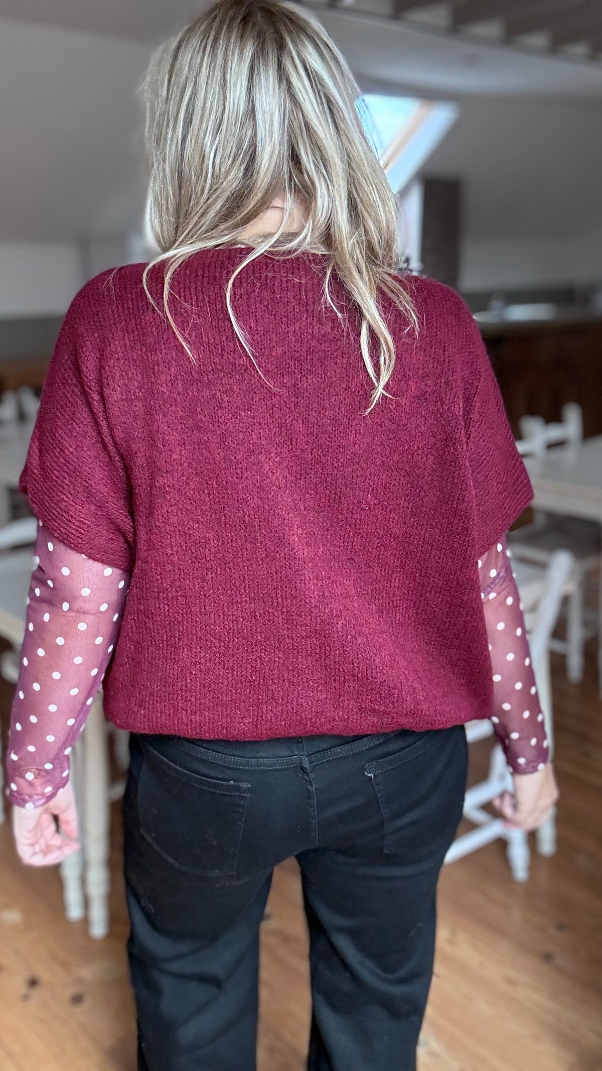 Elora cardigan - Burgundy