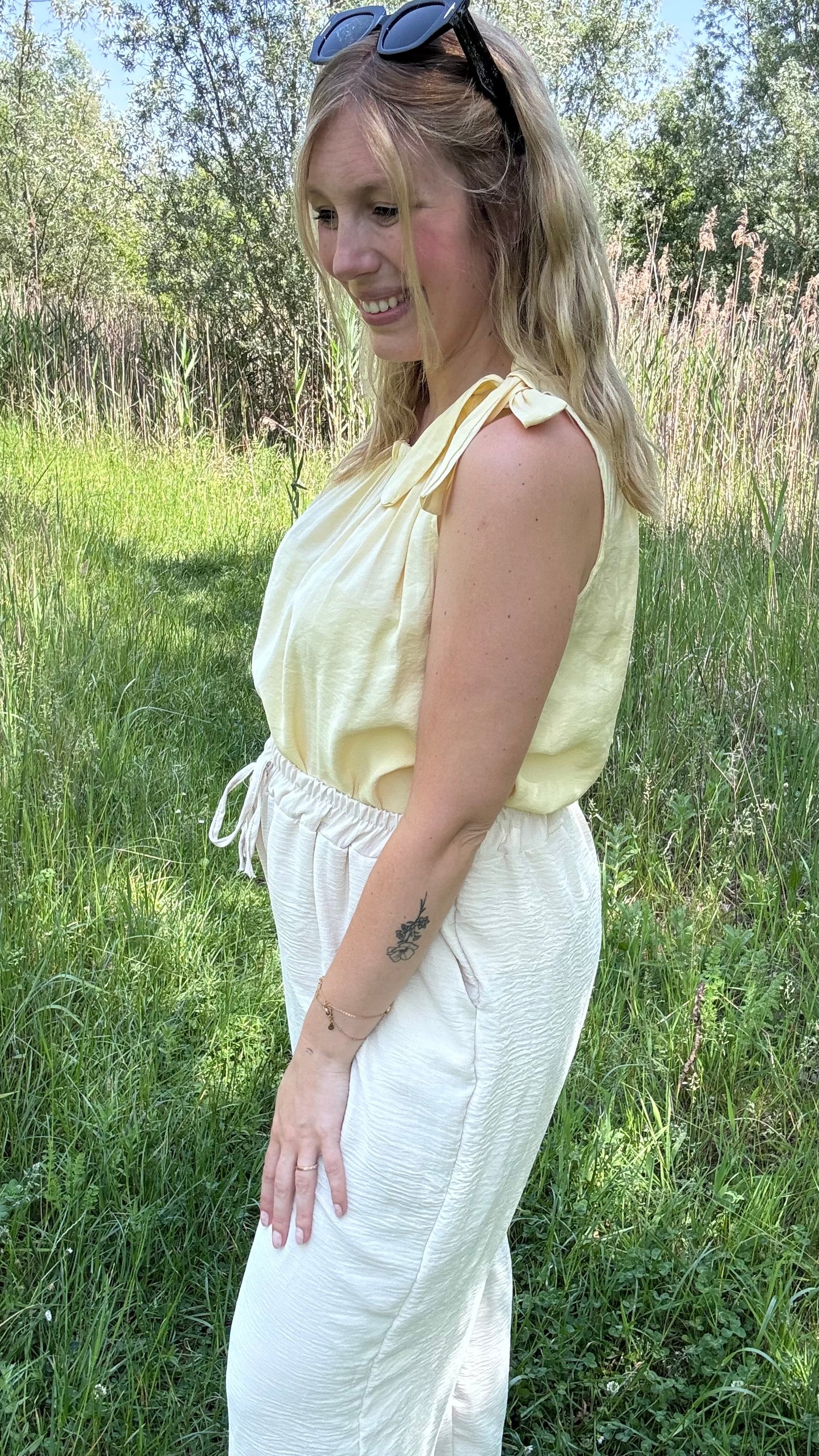 Shoulder bow top - Butteryellow