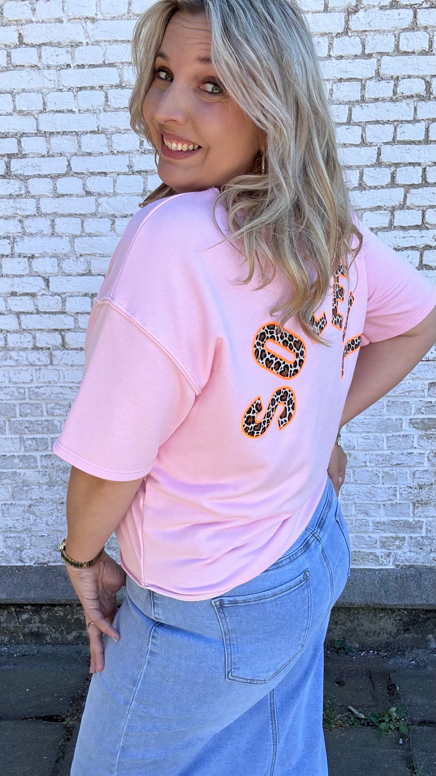 Soleil shirt leopard - Roze