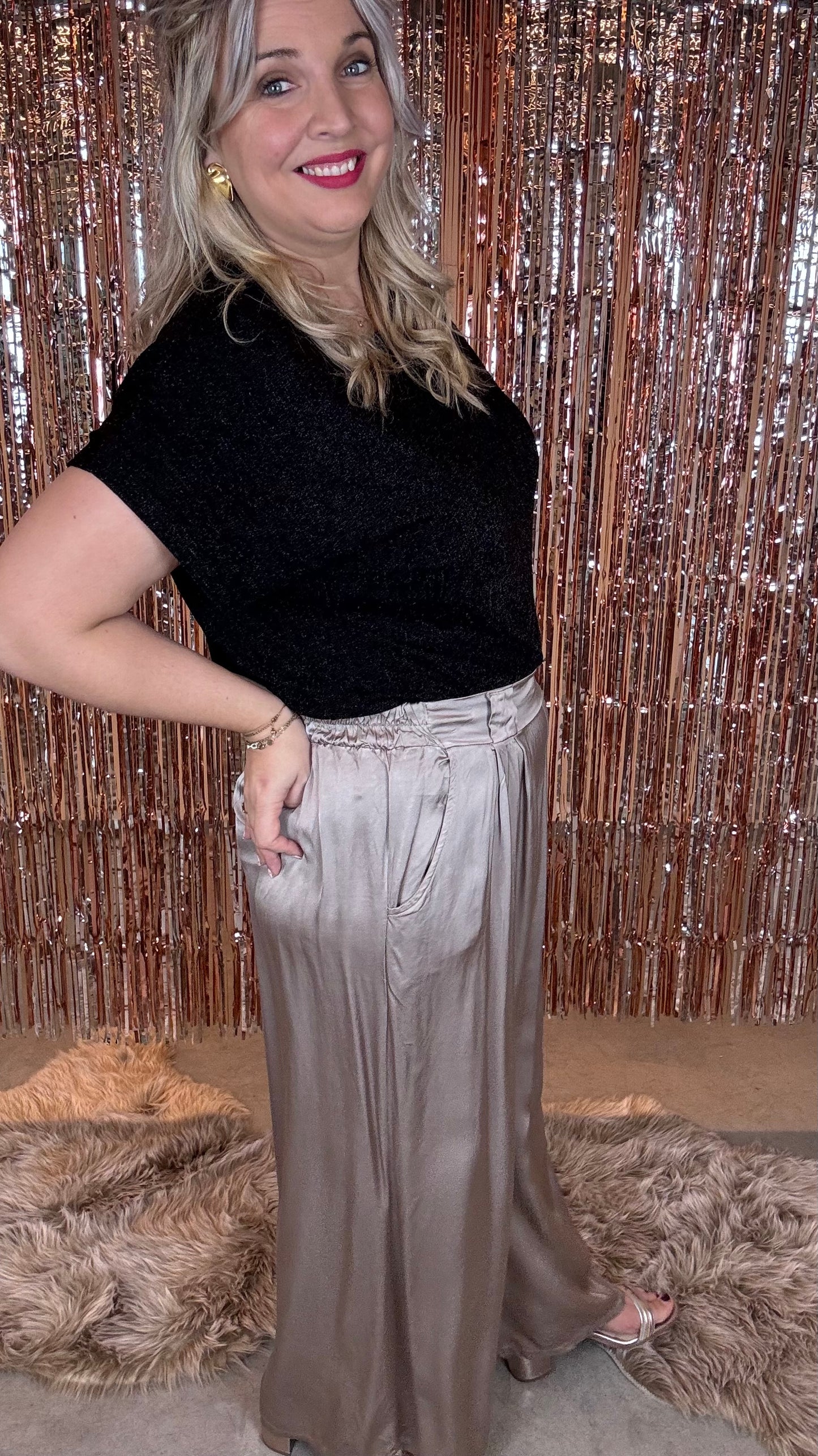 Glamour flow broek - Taupe