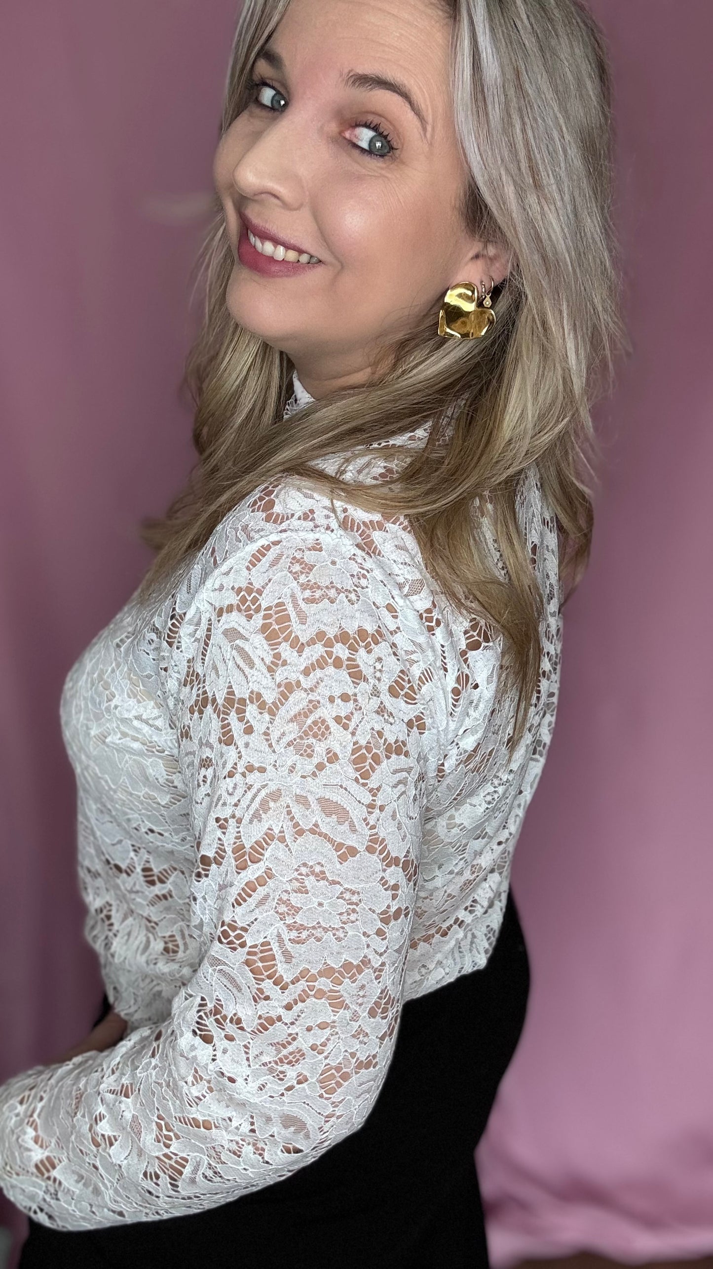 Fleur lace blouse - Wit