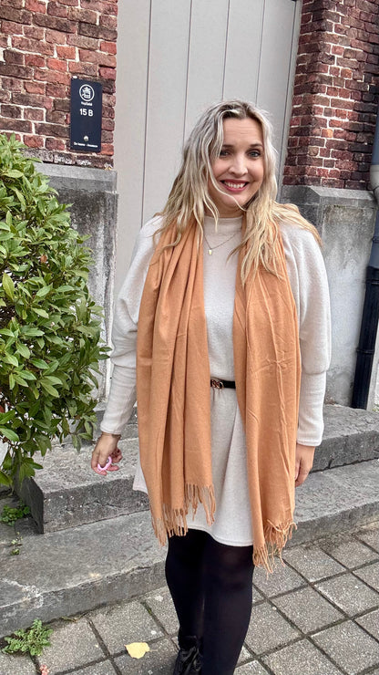 Cozy Tea sjaal - Lichtbruin