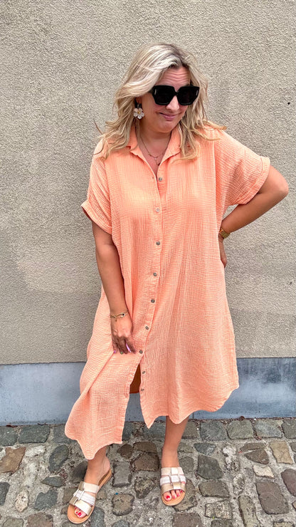 Justine jurk - Peach