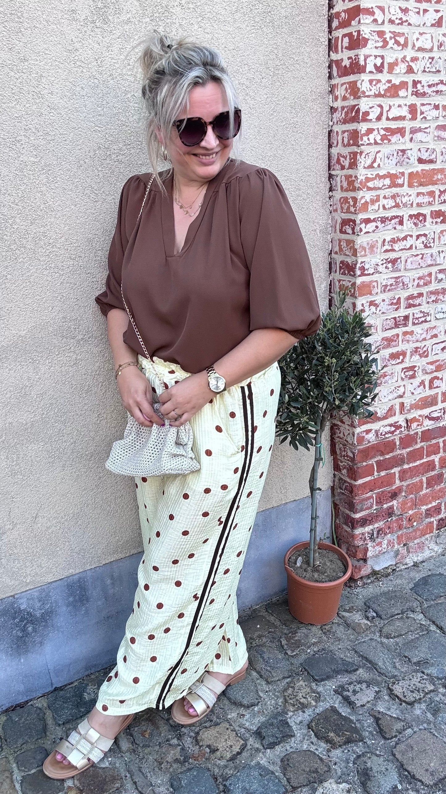 Dots broek - Geel