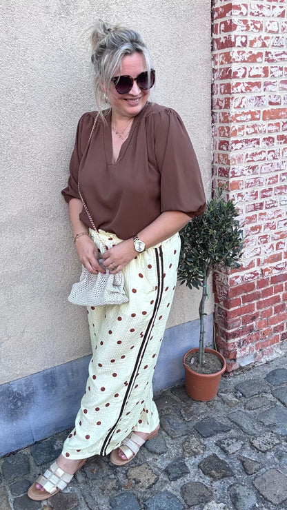 Dots broek - Geel