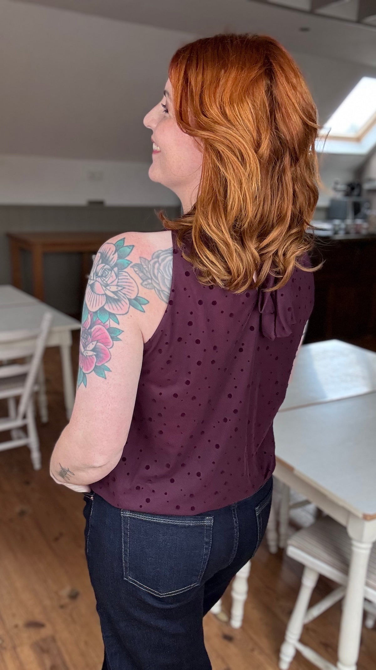 Clarisse top - Burgundy