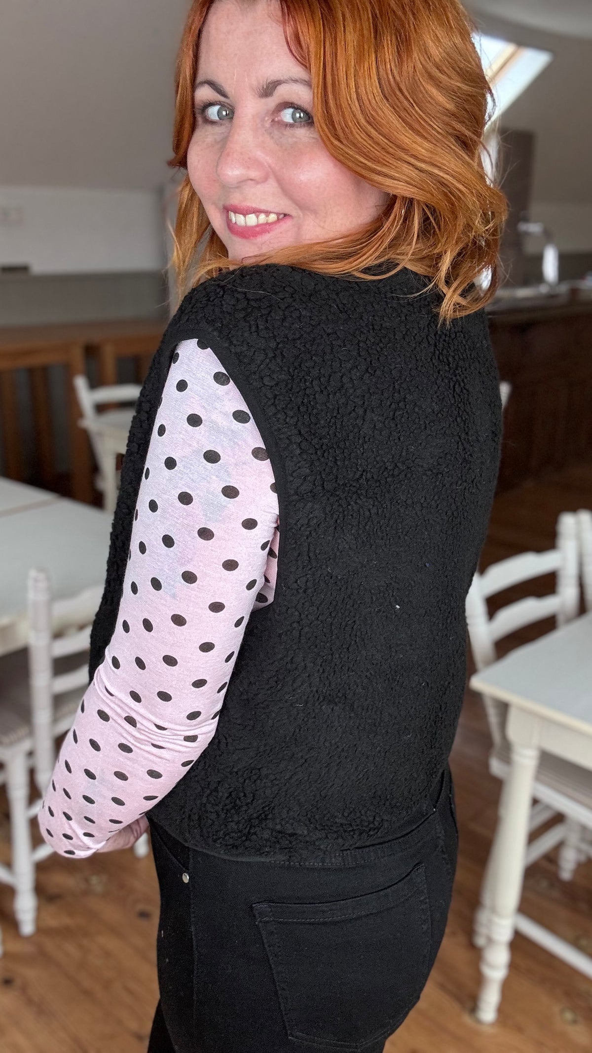 Teddy gilet - Zwart