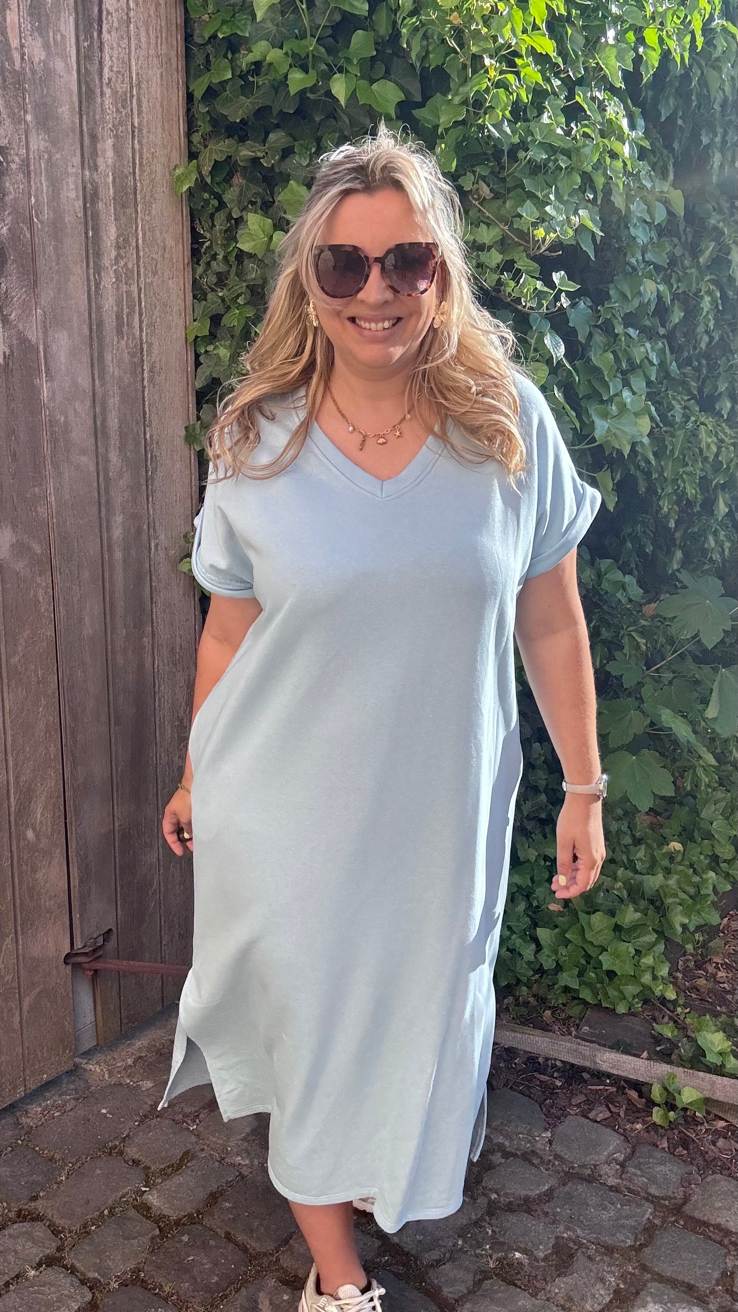 Nona Sweaterjurk blauw