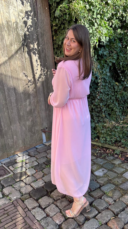 Plissé dress - Roze