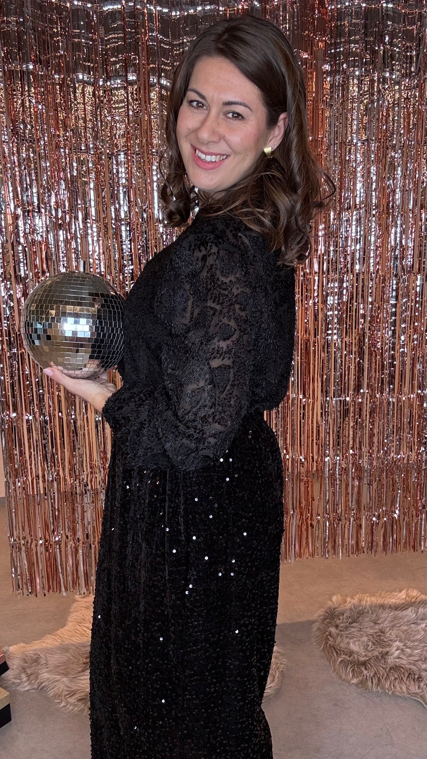 Paillettenrok - Zwart