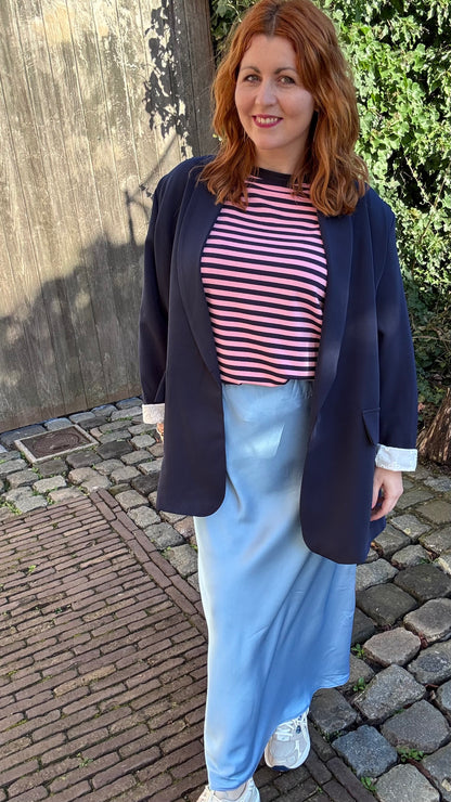 Lace touch blazer - Navy