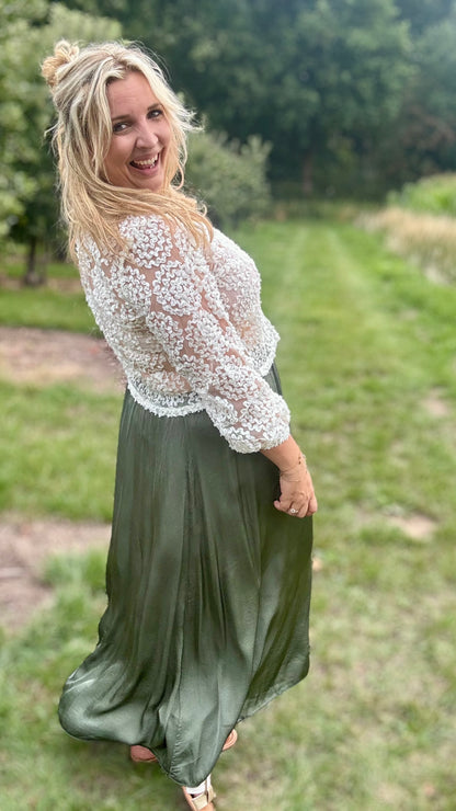 Rebel bloom blouse wit