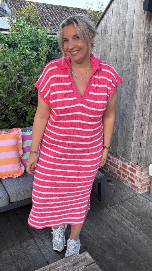 Crochet dress - Roze