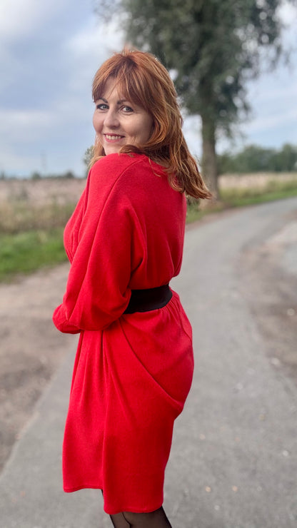 Lounge luxe jurk - Rood