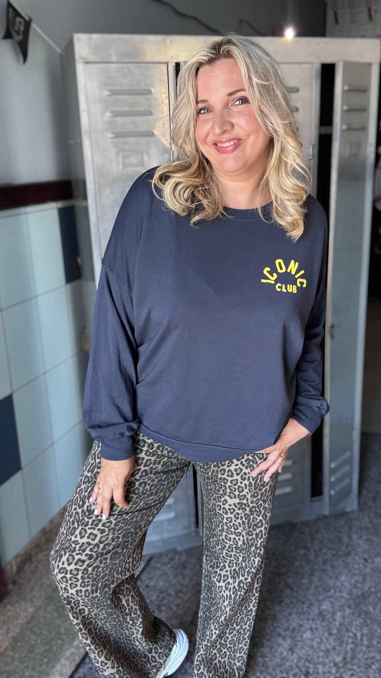 Iconic sweater curve - Navy