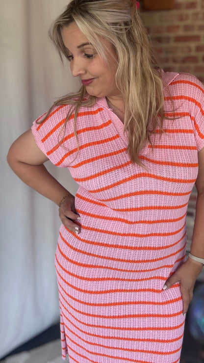 Coastal crochet roze