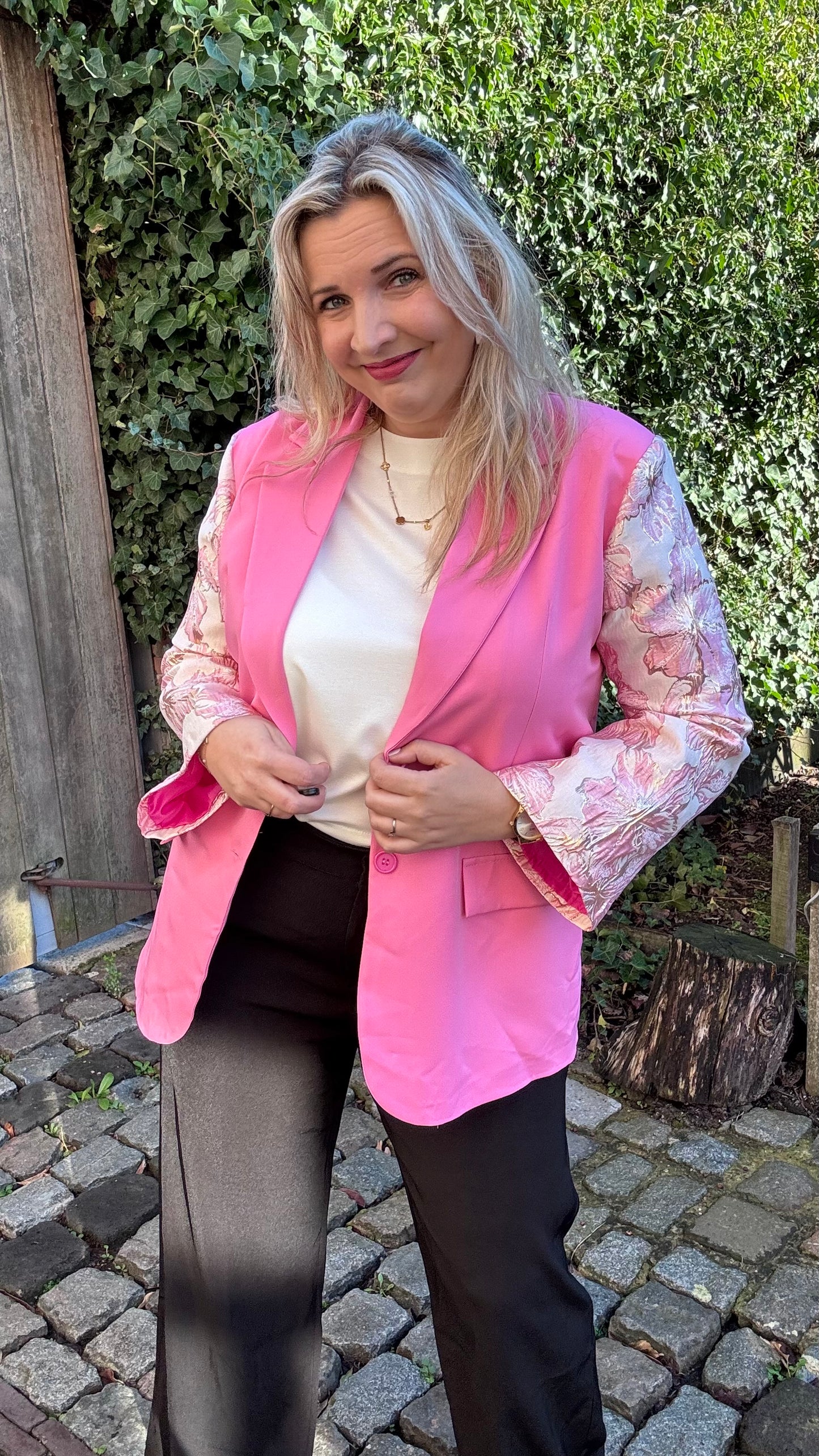Cotton candy blazer - Roze