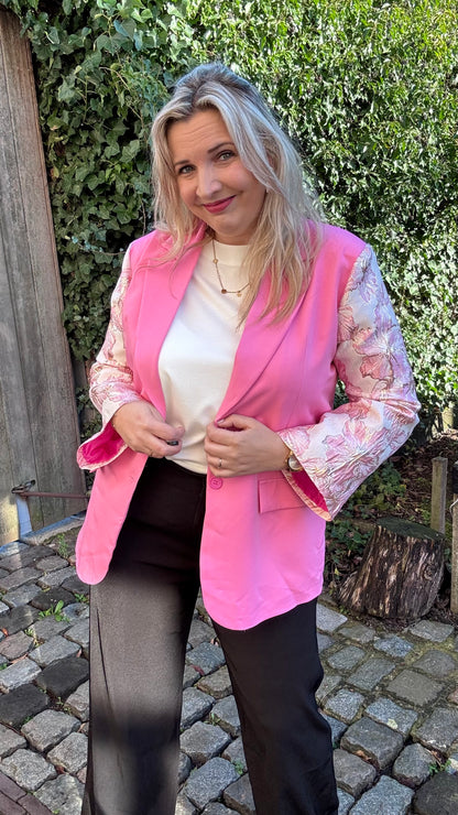 Cotton candy blazer - Roze