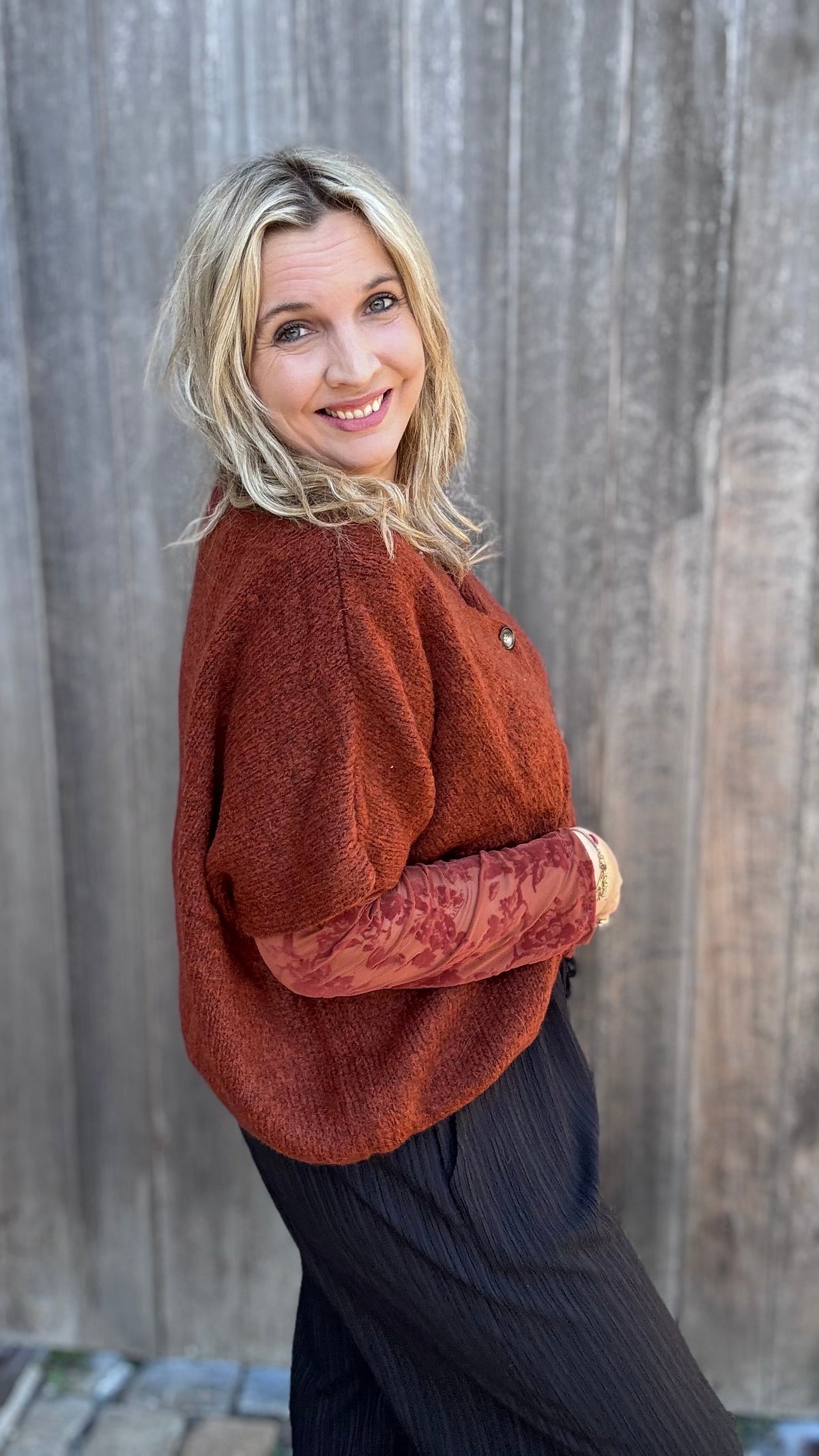 Elora cardigan - Brique