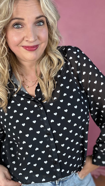 Love blouse - zwart