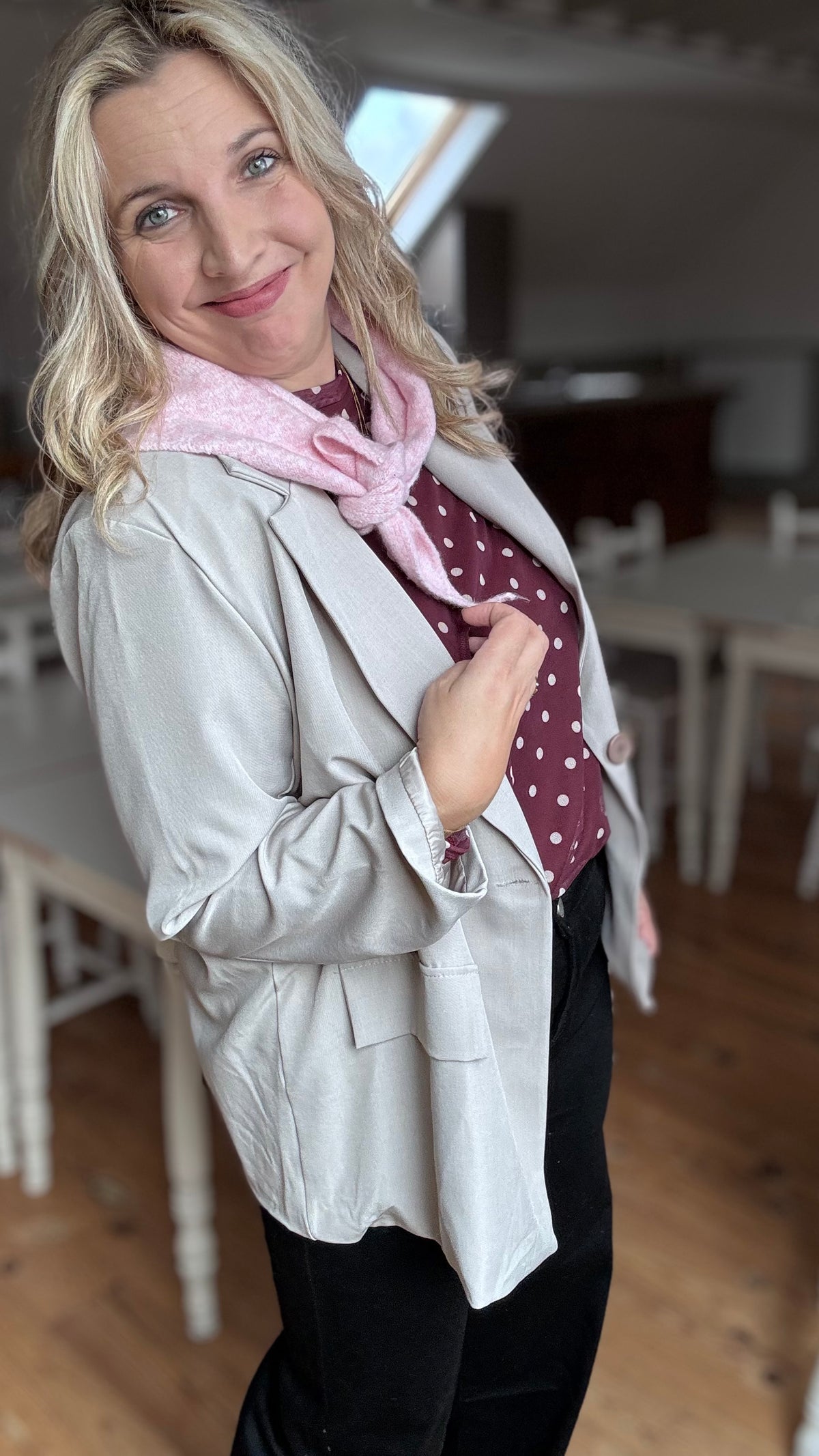 Noa sjaal Lichtroze
