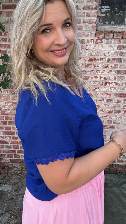 Monique blouse - Koningsblauw