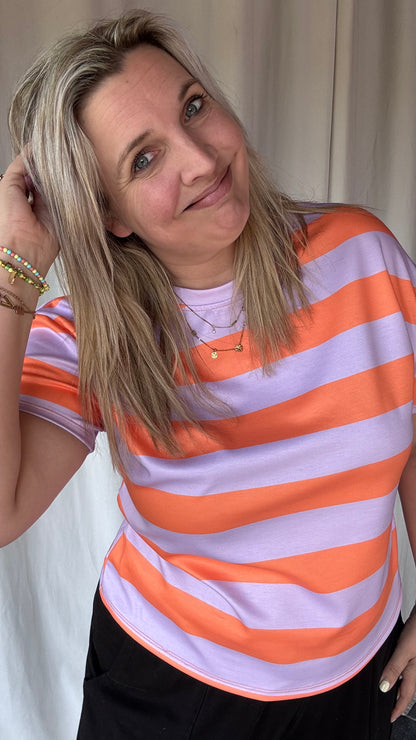 Cassie shirt - lila/oranje