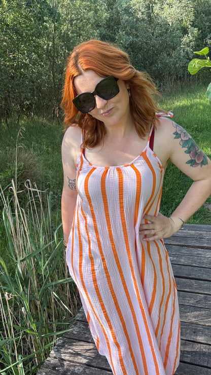 Enya dress - Roze/oranje
