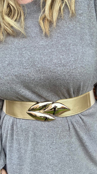Leaves riem goud