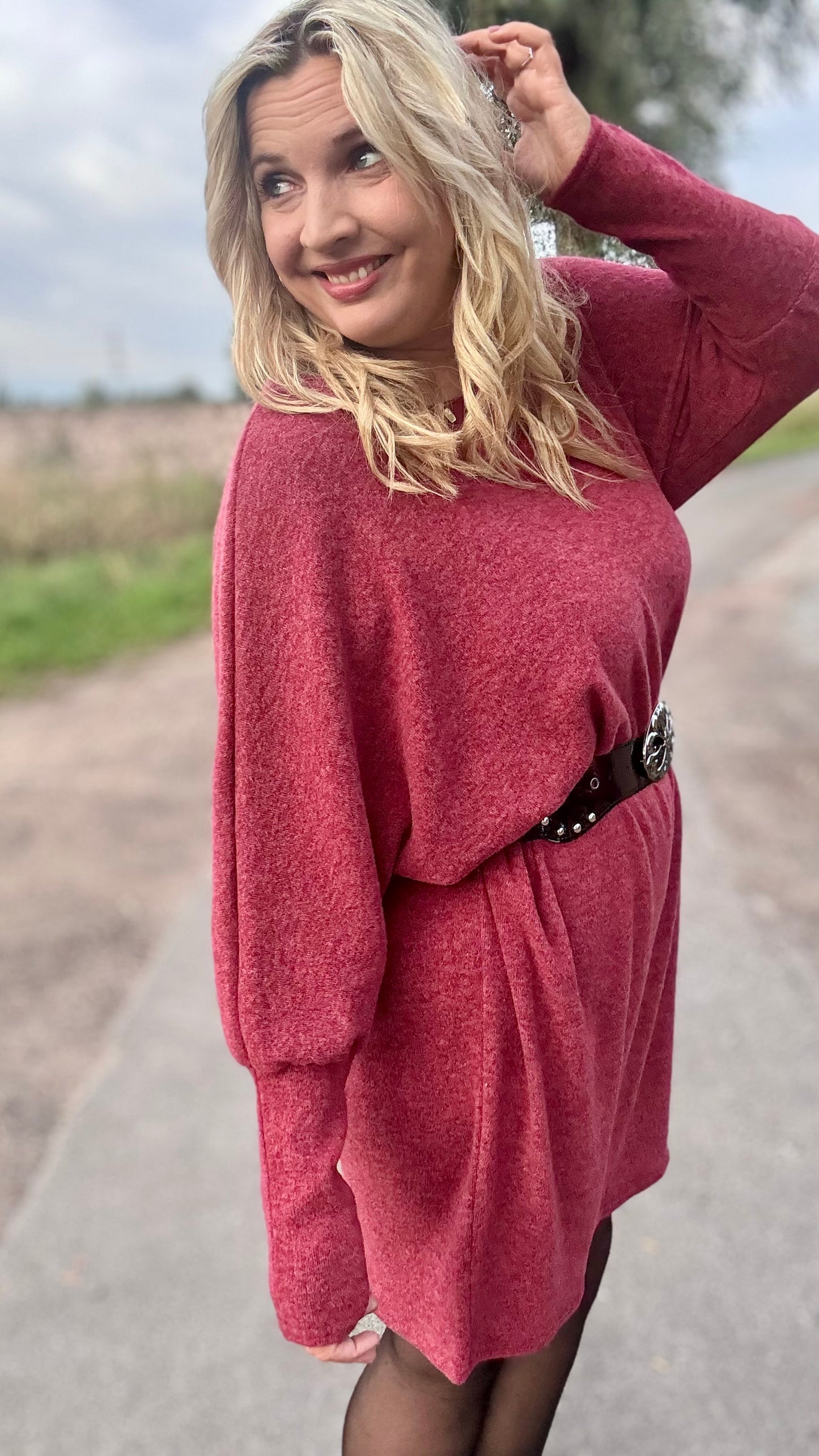 Lounge luxe jurk - Bordeaux